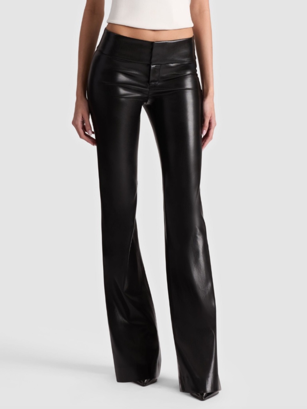 Alice + Olivia Vegan Leather Bootcut Pants